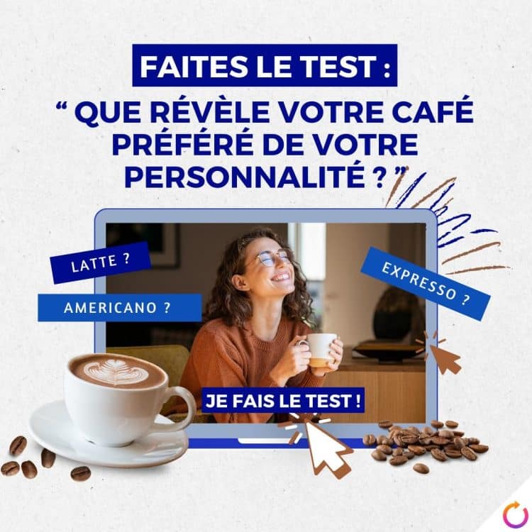 café préféré, personnalité, test de personnalité, psychologie, choix de café, caféine, caractéristiques, traits de caractère, habitudes, goûts, boissons, auto-évaluation, préférences, influence des boissons, café noir, cappuccino, latte, expresso, mode de vie, culture du café, convivialité, exploration personnelle, révélations, quiz, amusement.